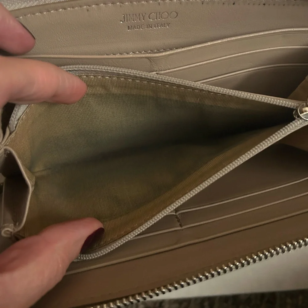 Jimmy Choo Authentic Washed Metallic Deerskin With COA/ Dust Bag/ Box